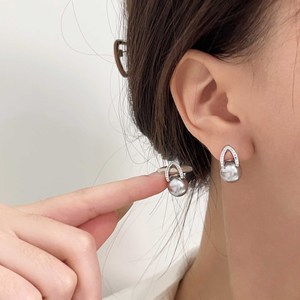 Ruitai S925 Sterling <b>Silver</b> Grey Pearl <b>Stud</b> Earrings AAA Grade Geometric Design For Women Everyday Wear - Product Image 1