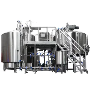 2000L 3000l 5000 Litre 3 ou 4 navires Équipement de brasserie artisanale Système de brassage de bière clé en main fournisseur de fermenteur en acier inoxydable