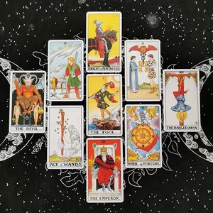 Cartes de tarot classiques Jin Li, 78 cartes avec significations au dos, pour les débutants, les jeux d'échecs et les divertissements par cartes. - Product Image 4