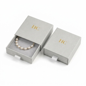 New Arrival Bracelet Box Custom Rigid <b>Drawer</b> Jewelry Gift Box Velvet <b>Insert</b> Foil Stamping Custom Logo Jewelry Packaging Supplier - Product Image 4