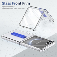Pour Samsung Galaxy Z Flip7 5G 6.85 "6 5 4 3 Placage de luxe Transparent PC Charnière protection Full Body Cover Antichoc Case