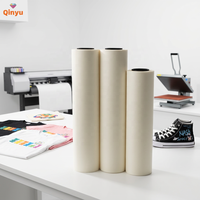 Film DTF Qinyu de haute qualité, pelable à chaud, 60 cm, rouleau DTF A3 33 cm, brillant, double pelage à chaud, film PET pour imprimantes à jet d'encre.