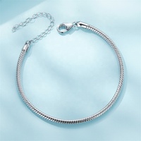 Bracelets fantaisie pour homme, haute qualité, OEM, vente en gros, bijoux fantaisie, diy, fermoir mousqueton, argent pur 925