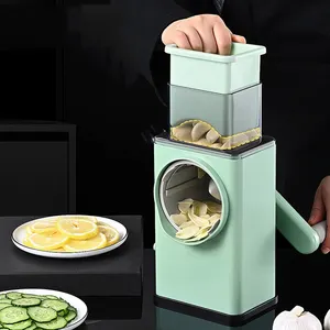 Nhà Bếp đa chức năng Shredder trái cây cống giỏ lưỡi cắt hướng dẫn sử dụng 3 trong 1 Slicer Rau vắt tay