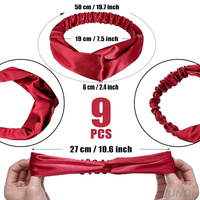 Bandeau en satin personnalisé avec logo, large, réglable, antidérapant, turban torsadé pour le lavage du visage, spa, accessoire capillaire pour femmes et filles
