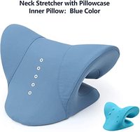 Oreillers chiropratiques en polyuréthane avec housse en tissu pour le cou et les épaules dispositif de traction cervicale pour le soulagement de la douleur TMJ