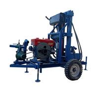 Foreuse à eau diesel mini 25/28/35 CV SJ400, diamètre de forage 100-400 mm, équipement de forage pour puits agricoles et domestiques