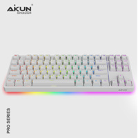 Aikun GX987WR 87-tombol Keyboard Gaming Nirkabel yang Dapat Diprogram TKL dengan Lampu Latar RGB, Sakelar Mekanis yang Dapat Ditukar Panas, dan Makro Lengkap