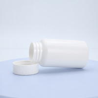 Bouteille en PEHD de 150 ml avec bouchon à vis, vide, blanche opaque, pour emballage de suppléments, pilules, capsules et comprimés – Vente en gros