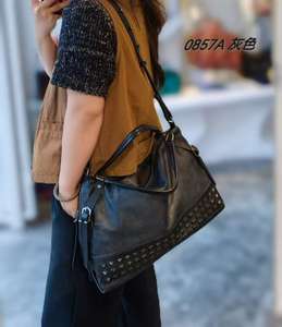 Bolso Tote de Gran Capacidad Estilo Boston 2025, Impermeable, de Cuero Vacuno Genuino, con Cierre de Cremallera, Estilo Ministerial, Bolso de Hombro - Product Image 5