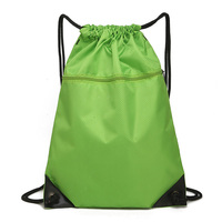 Sac à cordon personnalisé de haute qualité, sac à cordon uni en polyester brodé