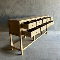 Meubles anciens en bois d'orme recyclé rustique de style chinois, vente en gros, table console avec tiroirs, finition naturelle vieillie
