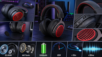 Casque sans fil D55S, casque stéréo circum-auriculaire Hi-Fi ANC, basses puissantes avec suppression du bruit, casque de jeu et de sport, environ 65 heures d'autonomie