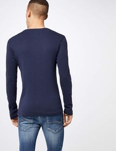 T-shirt à manches longues uni vintage pour hommes en <span class=keywords><strong>jean</strong></span> TJM Original - Product Image 3