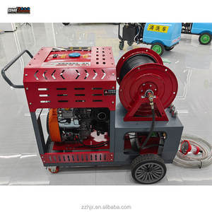 37 HP <span class=keywords><strong>200</strong></span> Bar 84 L Machine de nettoyage de vidange de tuyau de jet d'égout à <span class=keywords><strong>haute</strong></span> <span class=keywords><strong>pression</strong></span> à télécommande professionnelle robuste - Product Image 2