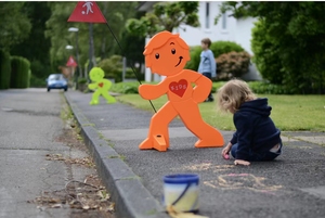 Señal de advertencia de seguridad para niños TB42 Barrera de tráfico Productos de advertencia de alerta de tráfico de PE Riego de arena o aumento de peso de agua - Product Image 5