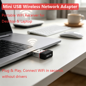 150Mbps Wireless <b>USB</b> WiFi Adapter External <b>Mini</b> Internet Network Card LAN Dongle with Wi-Fi Antenna for Laptop Stock Product - Product Image 2