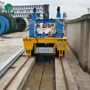Remorque de transport de moule remorquée par câble de bogie de transfert de rail électrique d'usine de ciment