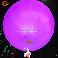 Sphères gonflables géantes Lumières LED Ballon à hélium Ballon de danse céleste pour spectacle aérien