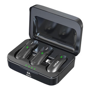 Microphone sans fil miniature à double cravate pour iPhone iPad - pour l'<span class=keywords><strong>enregistrement</strong></span> vidéo, les interviews, les podcasts <span class=keywords><strong>sur</strong></span> <span class=keywords><strong>Youtube</strong></span> - Product Image 1