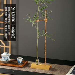 Yunfei Bamboo Flower Vase Hydroponic Vase Floral Art Tea Room Desktop Ornament Asian Zen Style Natural Material Decorative - Product Image 1