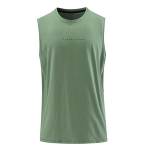 Haute qualité hommes couleur unie séchage rapide respirant Sport travail débardeur hommes Slim Fit Gym débardeur - Product Image 3