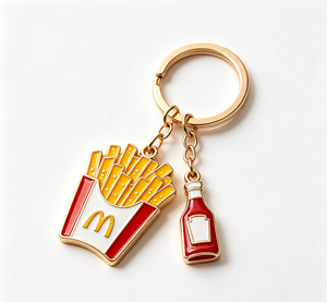 Porte-clés en alliage de zinc avec logo personnalisé, porte-clés en métal émaillé, pendentif pour bouteille alimentaire, cadeau promotionnel - Product Image 4