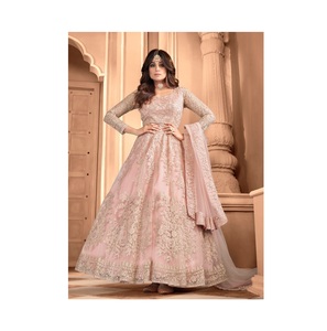 Nouvelle Collection Advika Gold Robe Anarkali pour les occasions spéciales telles que les mariages et les fêtes Disponible à un prix abordable - Product Image 1