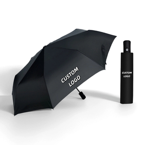 Double Layer Promotional Windproof Automatic Compact Windproof Custom Logo 3 Fold Umbrella