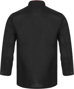 Veste de <span class=keywords><strong>barman</strong></span> unisexe à double boutonnage en soie gaufrée à manches longues, uniforme professionnel pour le service de bar - Product Image 3