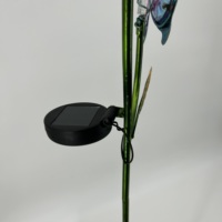 Lampe solaire à LED pour jardin, double papillon violet, décoration extérieure