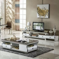 Table basse de luxe moderne en marbre plaqué or, nouveau meuble TV pour salon, ensemble modulaire extensible