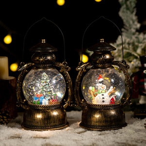 2024 Hot Selling Christmas Decorative Gifts Crafts <b>Plastic</b> Large Music Light Christmas Snowball Water Light - Product Image 2