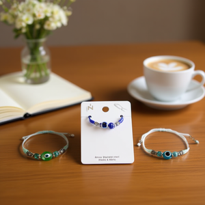 Bracciale in Corda con Occhielli Misura 10, Gioiello Fatto a Mano in Acciaio Inossidabile - Product Image 3