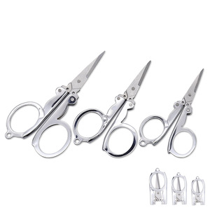 Lubanzuo Folding Stainless Steel Scissors Mini Travel Fishing Line Shears Compact Portable Outdoor Use - Product Image 4