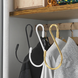 Vàng Đen Sliver <span class=keywords><strong>S</strong></span> Hình Móc Treo Nhiệm Vụ Nặng Nề <span class=keywords><strong>S</strong></span> Móc Móc Áo Cho Nhà Bếp Phòng Tắm Phòng Ngủ Văn Phòng Pan Áo Túi Cây Hange - Product Image 6