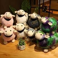Peluche Mouton Mignon, Jouet en Peluche Doux, Adorable Peluche Agneau pour Cadeau de Fêtes