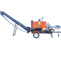 Procesador de Leña Eléctrico de 7.5KW, Rajadora de Troncos de 12 Toneladas, Maquinaria Forestal, Máquina Rajadora de Madera de 380mm con Transportador