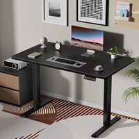 Cadre de bureau debout électrique à moteur noir pieds de Table réglables en hauteur Base de bureau pour cadre de bureau à domicile uniquement emballage de commande par correspondance