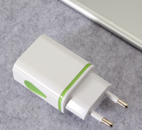 Chargeur mural portable double USB avec logo OEM, LED, 2 ports, pour téléphones mobiles