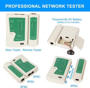 Kit d'outils réseau 7-en-1 avec pince à sertir droite 8P6P, testeur de câble, coupe-câbles, pince à dénuder, connecteur CAT6 et <span class=keywords><strong>gaine</strong></span> - Product Image 3