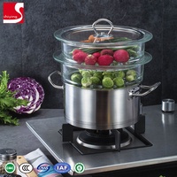 SY-kitchenware Ensemble de casseroles et faitouts en acier inoxydable à fond induction avec cuiseur vapeur pour couscous