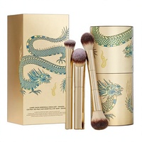 Ensemble de pinceaux de maquillage personnalisés, série Dragon, avec cylindre et boîte, poils vegan, ensembles de pinceaux cosmétiques de luxe