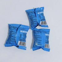 Sac d'emballage en plastique scellé bleu, utilisé pour l'emballage des cacahuètes, avec design et dimensions personnalisés
