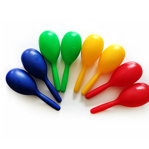 Wholesale 20 cm Oval Colorful Plastic Maracas Orff <b>Musical</b> <b>Instrument</b> Children's Stage Performance Accompaniment <b>Instrument</b> - Product Image 1