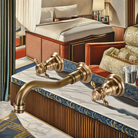 Laiton antique Single-H Faucoleet-Idéal pour les hôtels et l'extérieur Vintage Wash