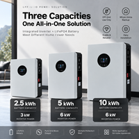 Station d'énergie solaire tout-en-un avec batterie au lithium intégrée, charge plus rapide, onduleur 3kw/5kw + batterie LiFePO4 2.56KWh/5KWh