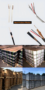 Venta Directa de Fábrica, Cable Coaxial RG6 RG59 para CCTV, Cable de Cámara con Cable de Alimentación 2DC, Cable de Telecomunicaciones <span class=keywords><strong>Cccam</strong></span> - Product Image 5