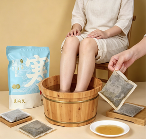 Sachet de trempage pour les pieds à l'armoise emballé individuellement avec feuille de lotus naturelle, 500 ml, détoxifiant pour une meilleure qualité de <span class=keywords><strong>sommeil</strong></span> - Product Image 3