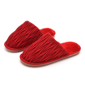 Pantofole pieghettate in cotone per le donne nuove pantofole da uomo autunno/inverno invernali impermeabili foderate di pelliccia - Product Image 6